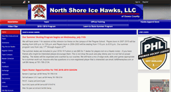 Desktop Screenshot of northshoreicehawks.com